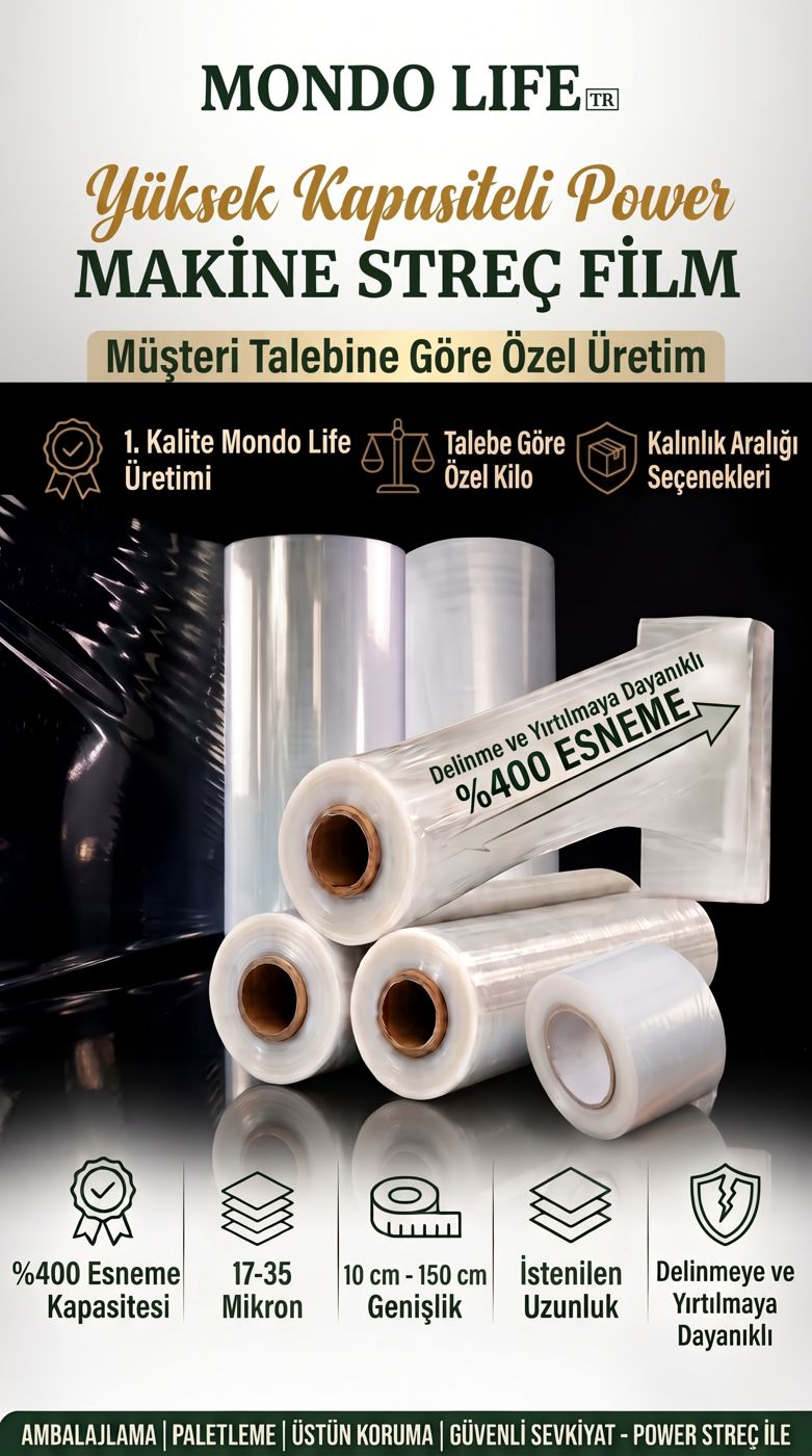Mondo Life müşteri talebine göre özel üretim makine streç film